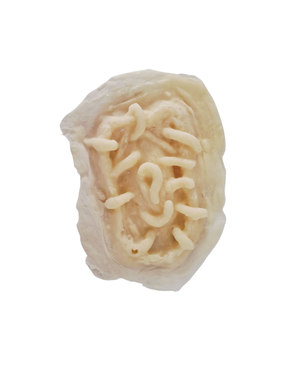 Larvas en la piel. Prostético Látex